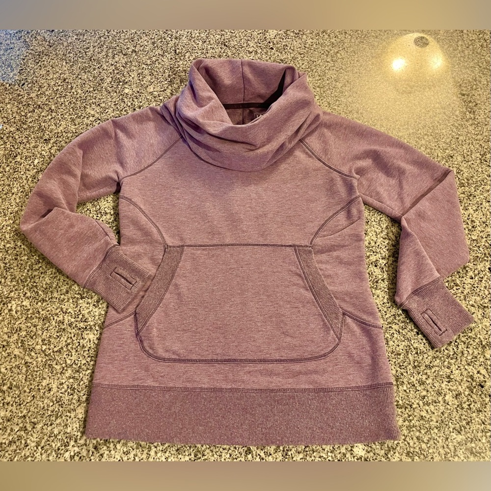 LL BEAN Women's Cozy Pullover Cowlneck Sweatshirt Size XS Pet